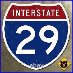 Kansas City Sioux Falls US interstate route 29 highway marker road sign 24x24