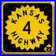 Kansas_K_4_state_route_highway_marker_road_sign_sunflower_Topeka_1948_15x15_01_it