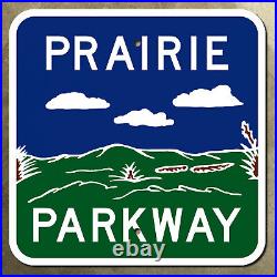 Kansas Prairie Parkway Pony Express Station 1967 K-177 marker road sign 15x15