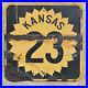 Kansas_state_route_23_highway_marker_road_sign_sunflower_shield_1950s_3997_01_qkx