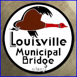 Kentucky Louisville Municipal Bridge route marker highway road sign duck 12x12