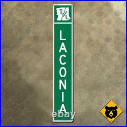 Laconia New Hampshire town line city limit sign 2010 8x48