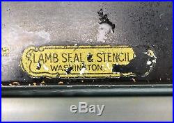 Lamb Seal Co. Vintage Lighted Sign Angled Tilted Metal Rectangle Advertisement