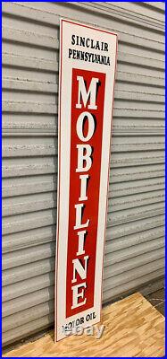 Large 60 Vintage Style Metal Oil Sign Oilzum Sinclair Mobil ALL 12