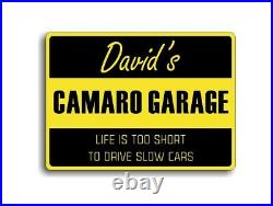 Large Custom Personalized Garage Sign Any Text, Car Brend & Name