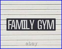 Large FAMILY GYM ALUMINUM SIGN Wall Art Custom Sign Personalized GYM ROOM