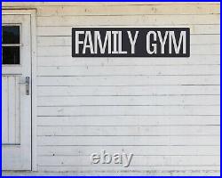 Large FAMILY GYM ALUMINUM SIGN Wall Art Custom Sign Personalized GYM ROOM