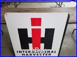 Large IH International Dealer Metal Sign Vintage Farm Tractor Porcelain Style