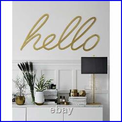 Large Metal Hello Sign