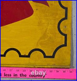 Large Metal Vintage Top Value Stamps Sign 40 X 72 1969 Nice Old Sign Dated