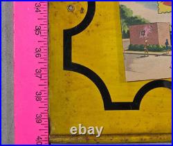 Large Metal Vintage Top Value Stamps Sign 40 X 72 1969 Nice Old Sign Dated