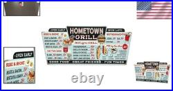 Large Neon Lighted Menu Sign Vintage Kitchen Decor