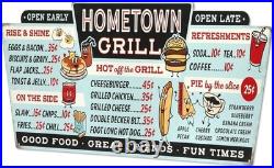 Large Neon Lighted Menu Sign Vintage Kitchen Decor