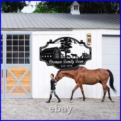 Large Personalized Metal Sign, Custom Farmhouse Sign, Barn Country, Dad's Gift