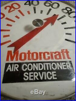 Large RARE Vintage Ford Motorcraft Gas Oil 18 Metal Thermometer Sign