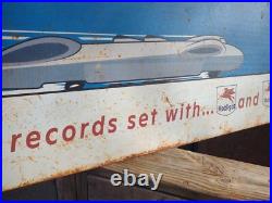 Large Rare Vintage Bonneville Salt Flats Racing Advertising 48 Metal Sign
