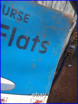 Large Rare Vintage Bonneville Salt Flats Racing Advertising 48 Metal Sign