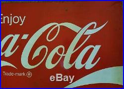 Large Vintage Coca Cola Metal Sign 36 W X 24 H AM121