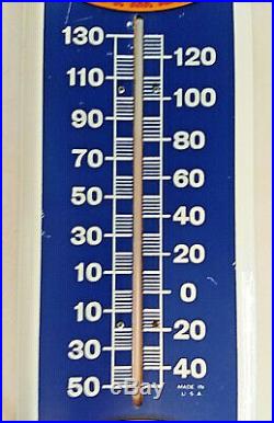 Large Vintage Dr. Barkers Horse Mule Liniment 39 Metal Thermometer Sign