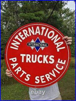 Large Vintage International Harvester Truck Parts Porcelain Heavy Metal Sign