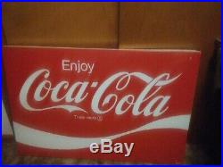 Large Vintage Original Coca Cola Sign Authentic Metal Sign 36 x 24 AM107