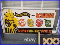 Large Vintage Rare Schwinn Bicycle Advertising 30'' Porcelain Metal Sign Large Vintage Rare Schwinn Bicycle Advertising 30'' Porcelain Metal Sign