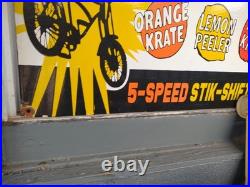 Large Vintage Rare Schwinn Bicycle Advertising 30'' Porcelain Metal Sign