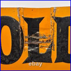 Large Vintage We Give Gold Bond Stamps Metal Sign Advertising Embossed Tin Stout