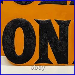 Large Vintage We Give Gold Bond Stamps Metal Sign Advertising Embossed Tin Stout