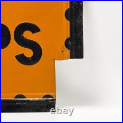 Large Vintage We Give Gold Bond Stamps Metal Sign Advertising Embossed Tin Stout