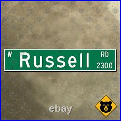 Las Vegas Nevada Russell Road street sign west 2300 block Clark County 30x6