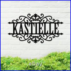 Last Name Scrolled Sign Last Name Scrolled Sign