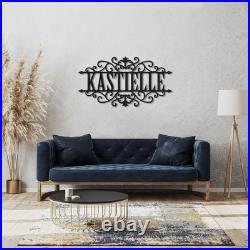 Last Name Scrolled Sign Last Name Scrolled Sign
