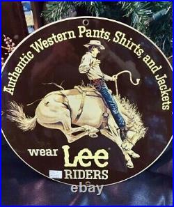 Lee Riders Vintage Metal Sign This Sign Is Authentic Please Read Below