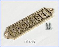 Lot 17 Pieces Vintage Brass Door Sign Solid Metal Plaque with Screws Home Deco