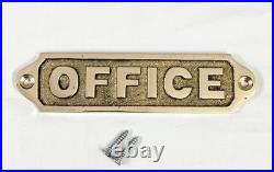 Lot 17 Pieces Vintage Brass Door Sign Solid Metal Plaque with Screws Home Deco