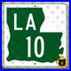 Louisiana_Highway_10_road_sign_1961_route_marker_Zydeco_Cajun_Byway_12x12_01_ergo