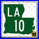Louisiana_Highway_10_road_sign_1961_route_marker_Zydeco_Cajun_Byway_16x16_01_onj