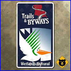 Louisiana Wetlands Cultural Trail byways highway road sign scenic route 24x42