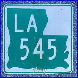 Louisiana state route 545 highway road sign shield state map 1975 DDIL