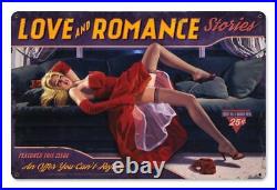 Love and Romance Stories Pin Up Metal Sign by Greg Hildebrandt