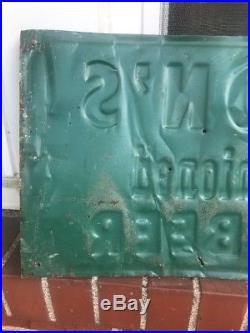 MASON'S OLD FASHIONED ROOT BEER Vtg VINTAGE EMBOSS TIN Original Sign Metal