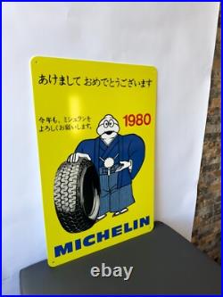 MICHELIN Japan Sign -Vintage Rare Sign- Heavy Metal 24x16 (60x40 cm)