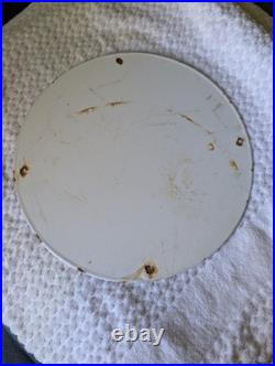 Marine Gasoline Porcelain 12 Vintage Gas Station Sign 1957 Man Cave Garage boat