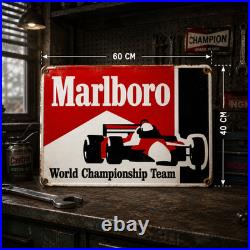 Marlboro Rusty Racing Heavy Metal Sign -Garage Decor 60x40 cm (23.6 × 15.7)