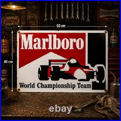 Marlboro Rusty Racing Heavy Metal Sign -Garage Decor 60x40 cm (23.6 × 15.7)