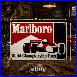 Marlboro Rusty Racing Heavy Metal Sign -Garage Decor 60x40 cm (23.6 × 15.7)