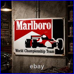 Marlboro Rusty Racing Heavy Metal Sign -Garage Decor 60x40 cm (23.6 × 15.7)