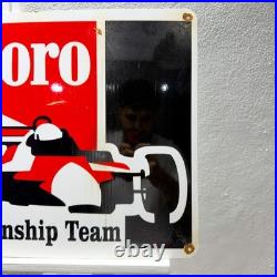 Marlboro Rusty Racing Heavy Metal Sign -Garage Decor 60x40 cm (23.6 × 15.7)