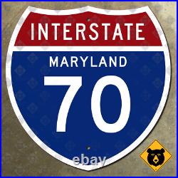 Maryland Interstate 70 highway route sign shield marker 1957 Baltimore 12x12 Maryland Interstate 70 highway route sign shield marker 1957 Baltimore 12x12